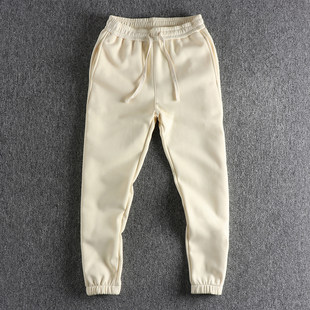 Утепленная трикотажная ткань, цветные штаны для отдыха, свободный крой