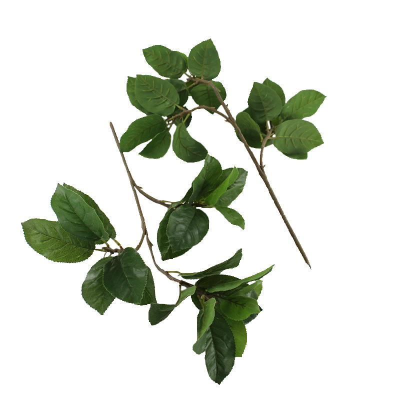 Simulation Plant Fruit Leaves Subpotted Bonsai Single Branches Pear Leaf leaf DIY Background Photographing Decoration Manufacturer Direct