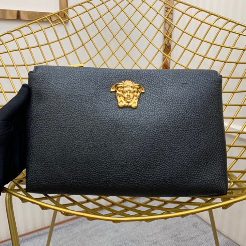 2022 New Beauty Head Clutch Bag Men's Leather Clutch Bag Casual Handbag Cowhide Korean Style Clutch Bag Fashion