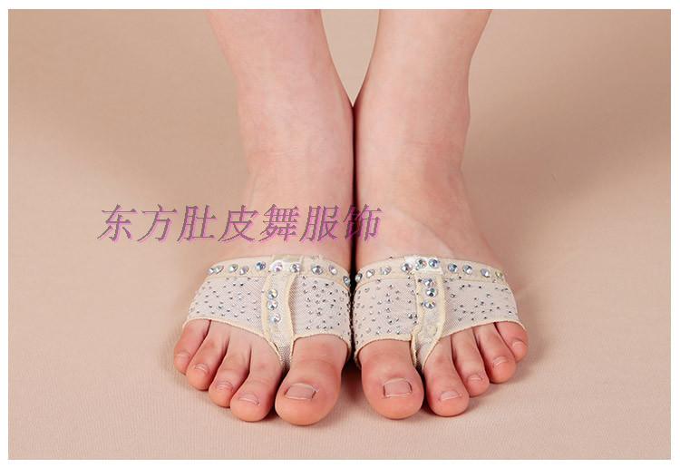 Belly dance shoes forefoot cover pad practice Gong comfortable professional non-slip wear-resistant protection dance shoes half shoes
