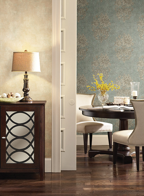 American import wallpaper York YORK WALLPAPER 726 AMERICAN COUNTRYSIDE CLASSICAL Flowers Striped
