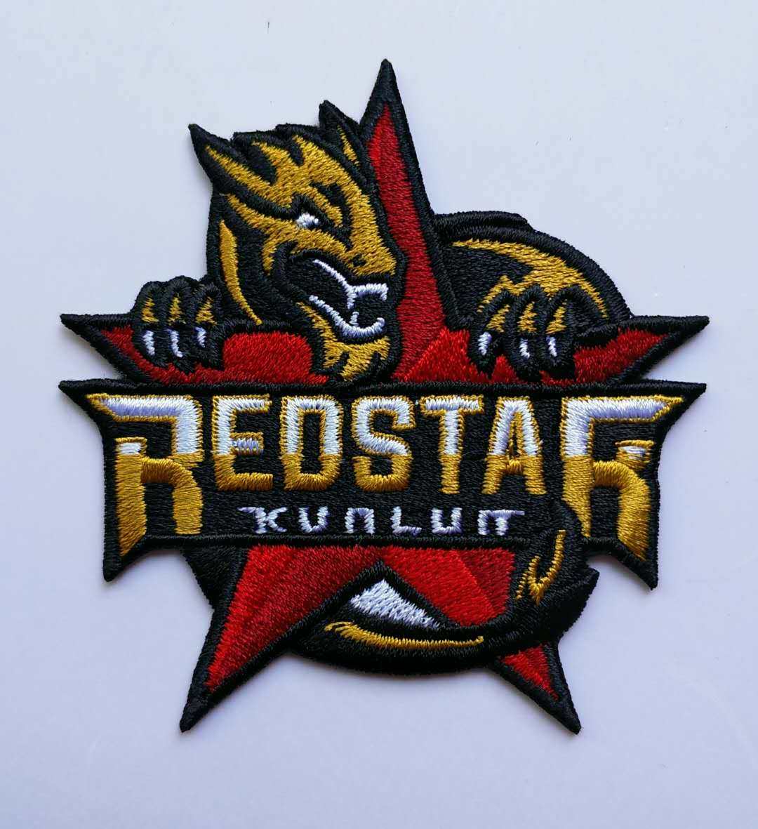 Continental Ice Hockey League Beijing Kunlun Team Emblem Embroidered Patch Computer Embroidered Cloth Stickleback LOGO-Taobao