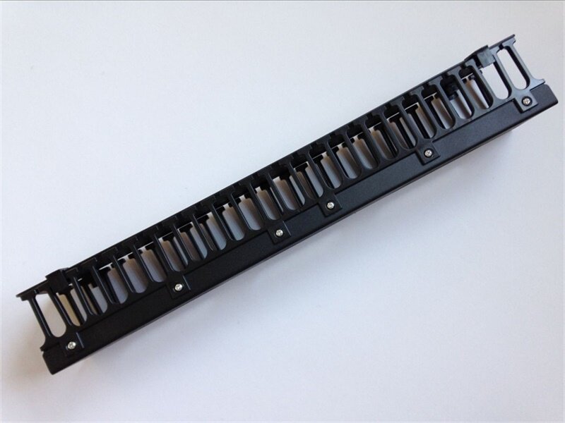 New 1U cable management rack 25-speed cabinet jumper cable manager 19-inch network cable management rack horizontal cable management ring plastic ring