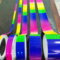 Gorgeous Color Gradient Bright Reflective Strip Super Strong Safety Warning Reflective Marking Stickers Warning Anticollister reflective tape
