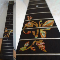 Guitar Accessories Neck Guitar String knob Knob Guitar Guard Fingerboard Decal Sticker Butterfly Love flower 1 yellow