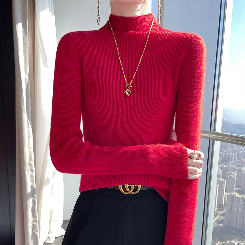 Soft and Skin-Friendly Warm Base Layer Sweater for Women, 2024 Autumn and Winter New Popular Versatile Solid Color Half-Turtleneck Wool Sweater Soft and Skin-Friendly Warm Base Layer Sweater for Women, 2024 Autumn and Winter New Popular Versatile Solid Color Half-Turtleneck Wool Sweater