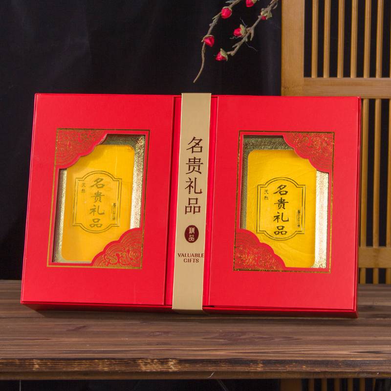 Famous gift double jigsaw box packaging box high-grade gift box black wolfberry sea cucumber Dendum Gift Box