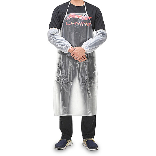 Pvc Household Kitchen Apron Waterproof and Oil-Proof White Work Apron for Men and Women Frosted Transparent Protective Sleeveless Apron