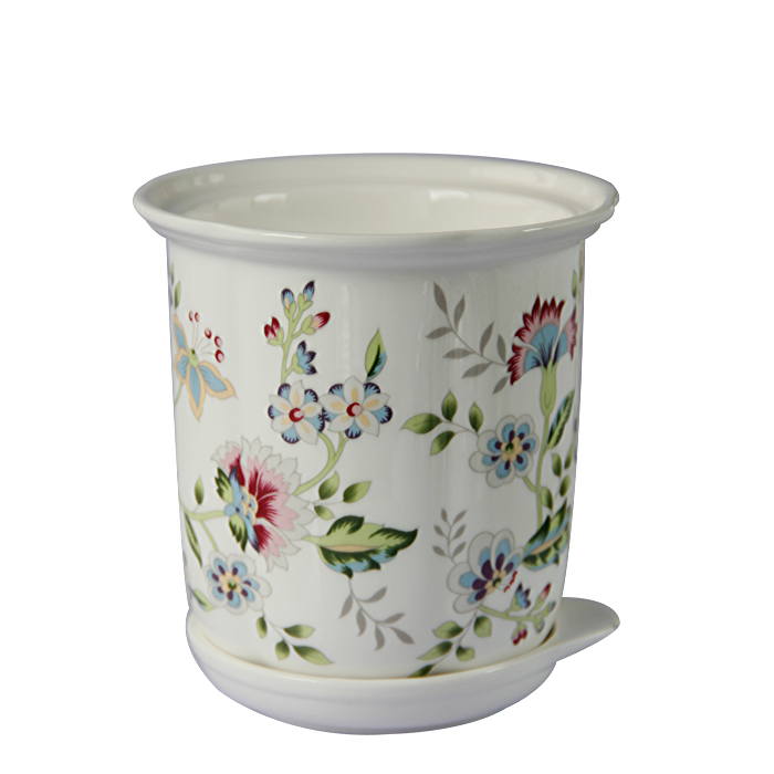 Gốm 4 lỗ rò rỉ chậu hoa trồng hoa cửa sổ bệ để bàn cây xanh làm vườn bình hoa đơn giản châu Âu - Vase / Bồn hoa & Kệ chậu thủy sinh