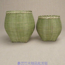 Handmade bamboo basket Bamboo basket Vegetable basket Fruit basket Shopping basket storage natural environmental protection bamboo crafts ornaments