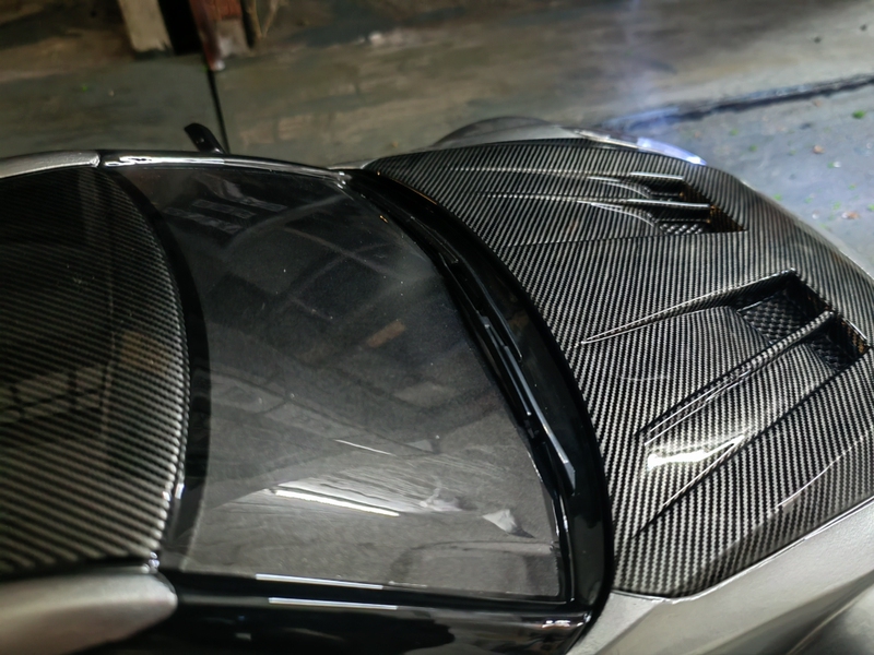 1/10 Scale Drift Car Shell Hood Carbon Fiber Covering Paper, Size 15.6- 15.6cm , Price Is for One Piece