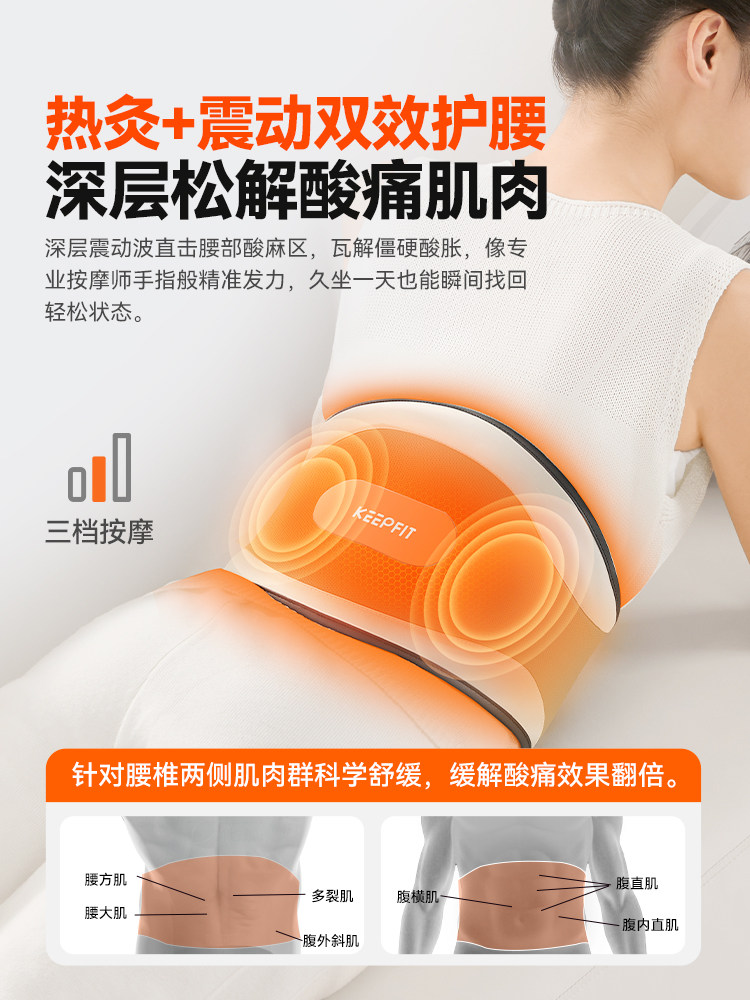 Electric Heating Waist Belt, a Warm and Cold-Proof Device, Waist Pain Massager, Lumbar Disc Waist Belt, Self-Heating Waist Belt