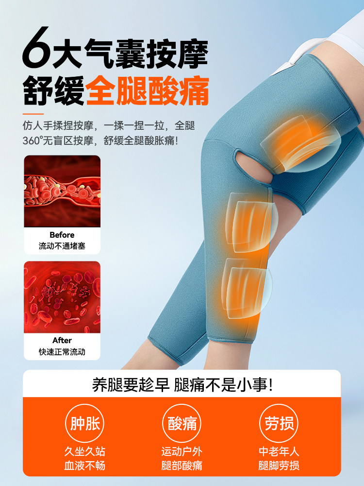 Kopfei Leg Massage Device for Large and Small Leg Muscles, Heating Therapy, Fully Automatic Kneading, Meridian Unblocking Magic Machine