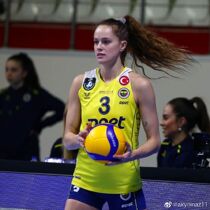 Turkish womens volleyball league Fenerbahce with the same yellow blue and white three-color short sleeve-free and breathable free print