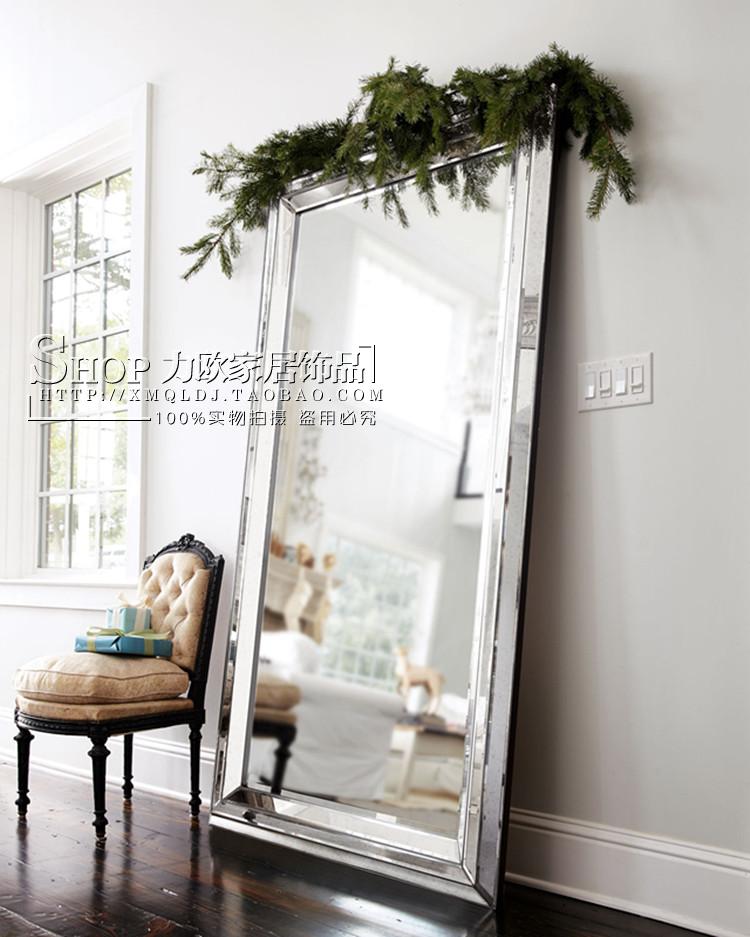 Mirror trial dressing room mirror full body mirror bathroom mirror ground leaning against wall beauty hairdressing mirror full body mirror floor type large mirror