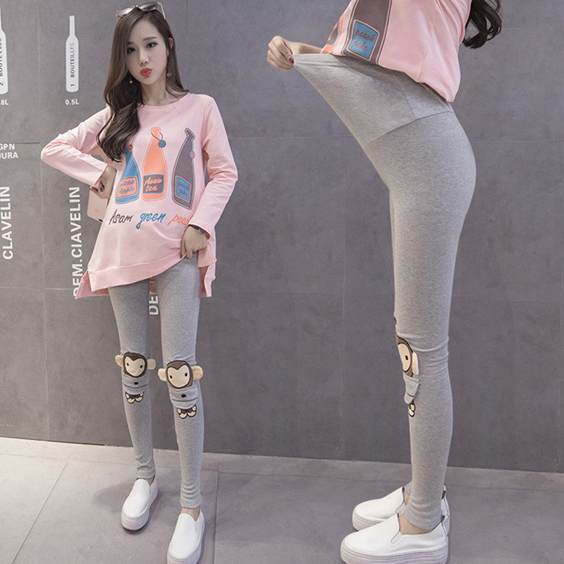 Pregnancy Woman Dress Spring Clothing Suit Fashion style Spicy Moms Minus age pure cotton blouse Belly Pants Foreign Pie early fall Two sets of spring and autumn