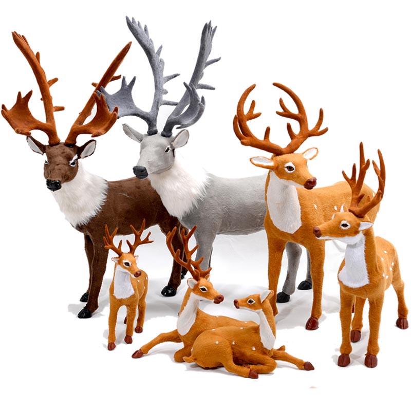 Simulation Sika deer, elk, reindeer, window decoration, Christmas decorations, props, supplies, deer dolls