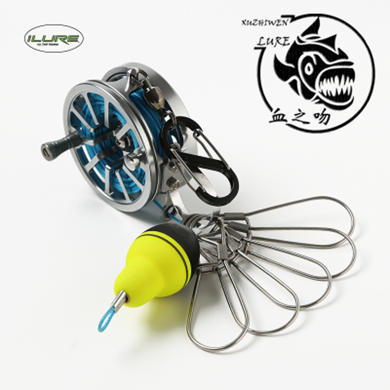 Tobacco Head Lujah Stainless Steel Fish Buckle Wheeled Lock Fish Buckle Fast Hanging Live Fish Button Fishing Wheel Style Lock Fisher Road Subbolt Fish Lock