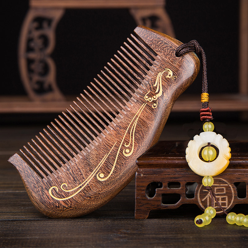 Green Sandalwood Comb Sandalwood Comb Wood Small Comb Woman With Portable Peach Wood Comb Custom Lettering Gift