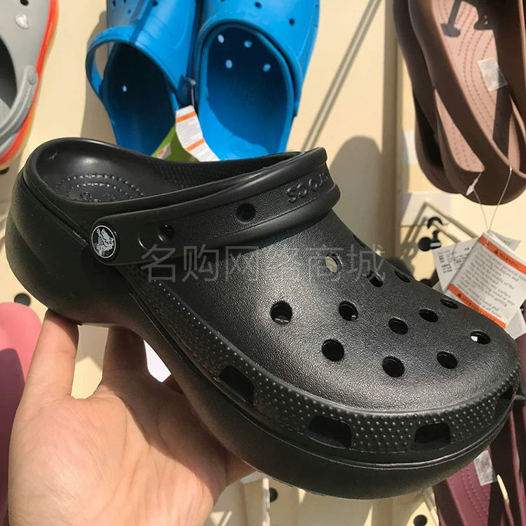 Обувь женская Crocs Carlo Chi Yun Duo Beach с толстой подошвой, с углублением, обувь-«каменная пещера» (Little Whale) с песком, сандалии 206750