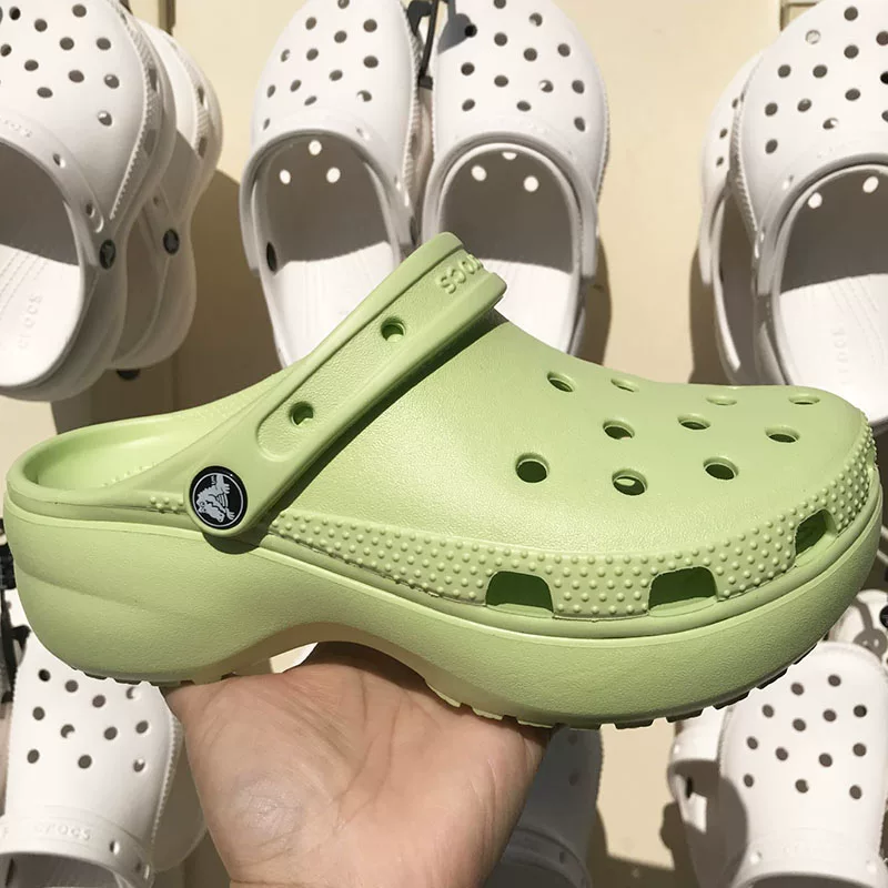 Обувь женская Crocs Carlo Chi Yun Duo Beach с толстой подошвой, с углублением, обувь-«каменная пещера» (Little Whale) с песком, сандалии 206750