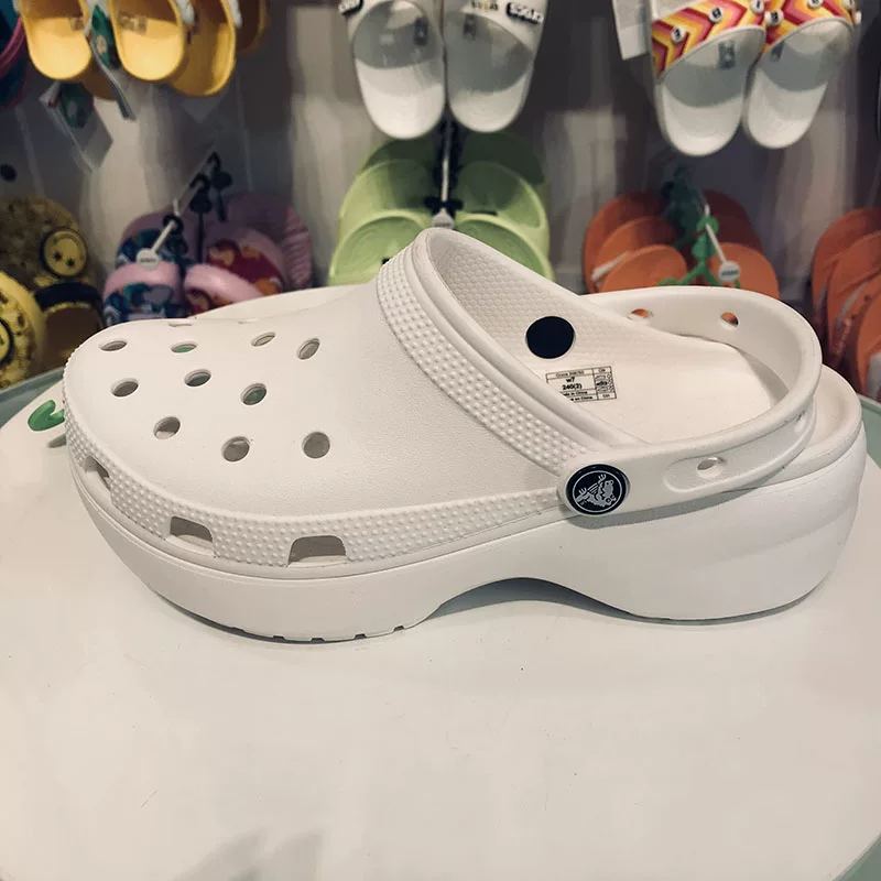 Обувь женская Crocs Carlo Chi Yun Duo Beach с толстой подошвой, с углублением, обувь-«каменная пещера» (Little Whale) с песком, сандалии 206750