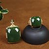 Fashionable Hetian jade gold and jade necklace for wife