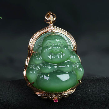 Original design jade gold inlaid jade necklace for my wife