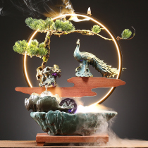 Chinese creative lucky water car rockery fountain ornaments feng shui wheel humidification cycle shop opening housewarming gift