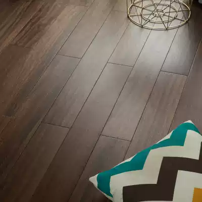 High-end floor heating lock solid wood floor African grid floor heating lock solid wood floor log natural color ground heat resistance