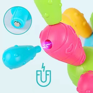 Оригинальный радужный магнитный конструктор, игрушка, США, кактус, раннее развитие