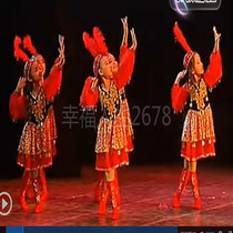 Xinjiang Clothing Children Snowspinning Dance Dress Girl Big Swing Dress Indian Dance Performance National Viwu Dance Suit