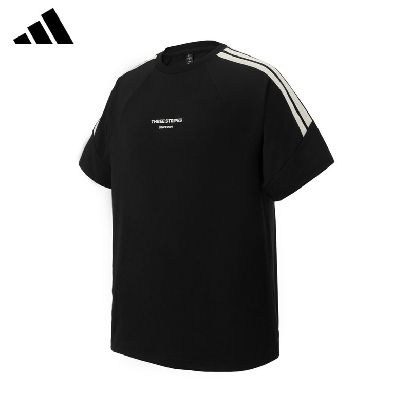 Adidas Adidas Short-Sleeved Men's Official Authentic New Casual Sports Top Round Neck T-Shirt Jy8306