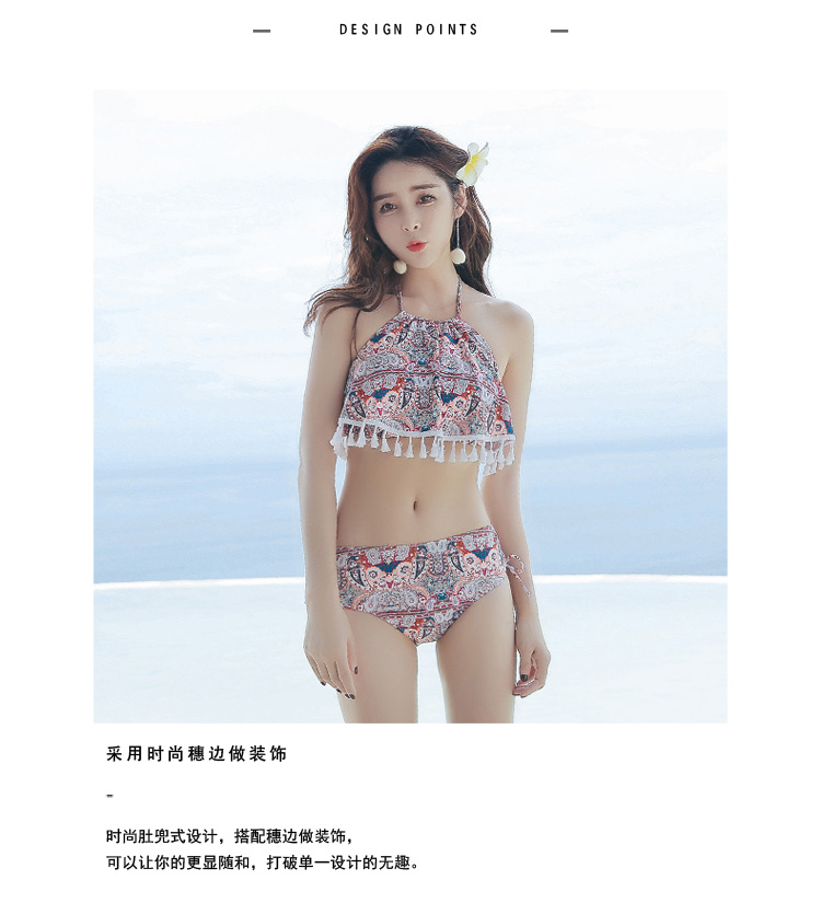 Cặp đôi đồ bơi nữ bikini ba mảnh chia váy kiểu spa XL Cô gái sinh viên Hàn Quốc mặc đồ bơi - Bikinis váy tắm biển đẹp