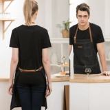 Модный хлопковый джинсовый ремень, фартук для работы, в корейском стиле, делается под заказ, с печатью вашего логотипа