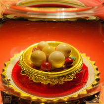  The White God of Wealth one of the five gods of wealth is bound together with a Tibetan Buddha Statue stupa Gawu box