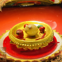  Kang Rinpoche Geshang Dorje box containing Tibetan Buddha Statue Relic Pagoda Gawu box