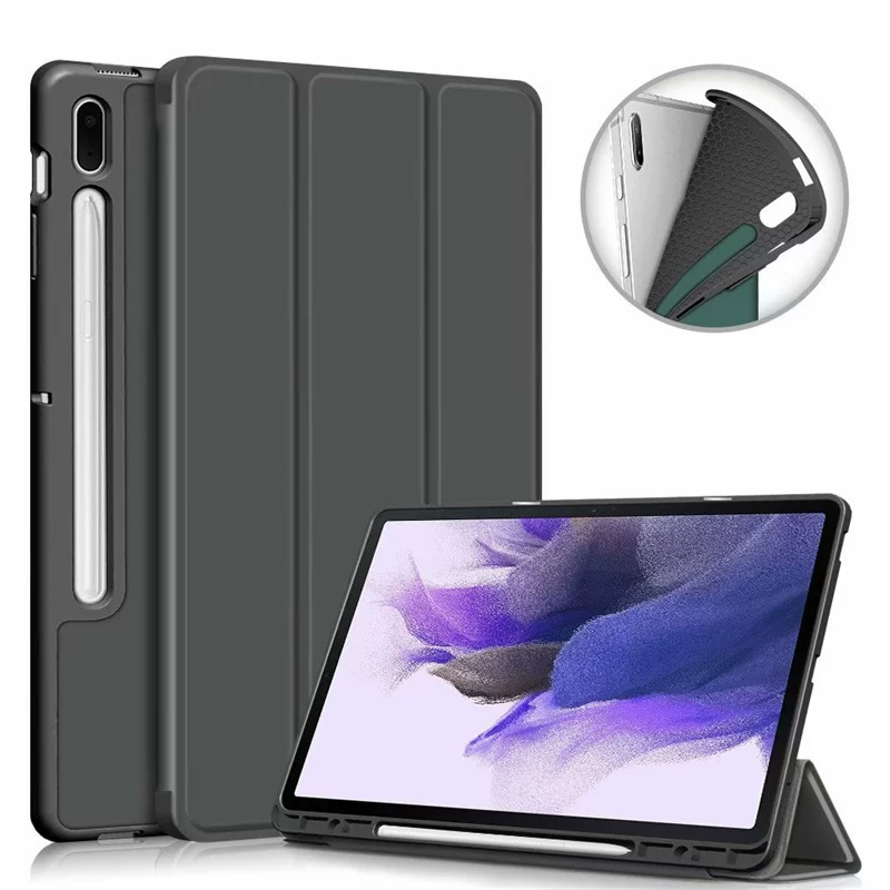 Подходит для Samsung TAB S7 FE 12.4-дюймовый SM-T730 мягкий T735 защитная оболочка T736N кожаный чехол для рукава