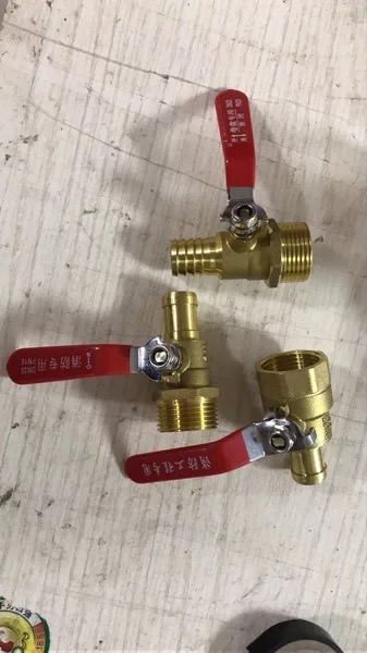 Roll disc special ball valve forged press brass fire-fighting ball valve external wire DN25 engineering assorted special thickening type