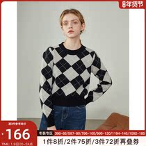 Fan Si Lanen retro aged aged Ling Hege wool sweater 2021 Winter new interior warm niche top
