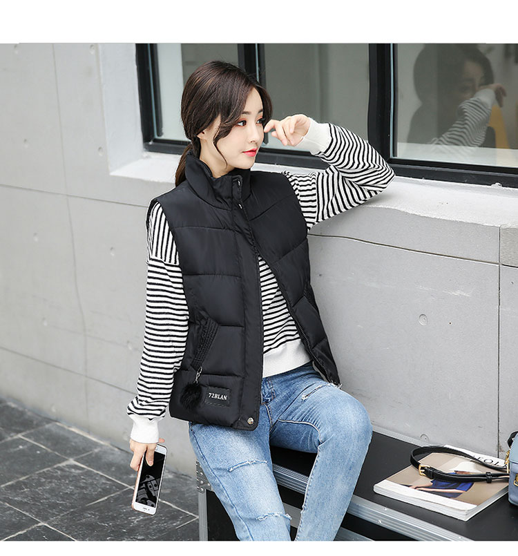 Áo khoác cotton cho nữ Áo khoác cotton 2018 cổ áo mới ngắn cho nữ mùa thu và vest mùa đông áo khoác đẹp