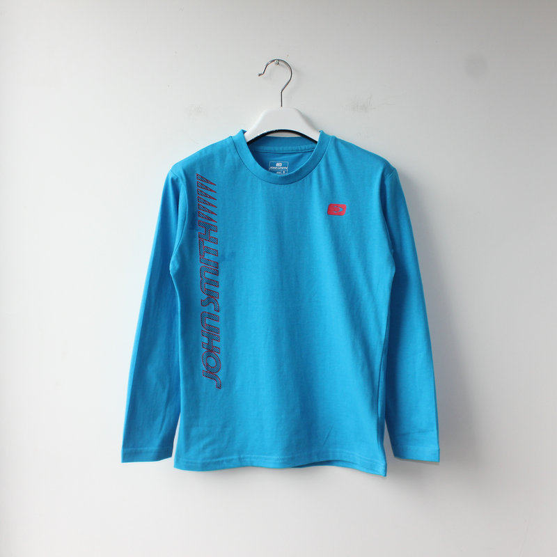 American Casual Sports Spring Autumn Thin sweat long sleeves Pure cotton T-shirt Bottom Blouse Letters Printed