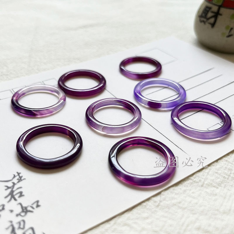 Purple ring with thin floating flowers, beautiful, versatile and elegant