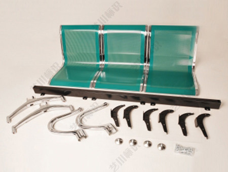 Yichuan logo State Grid State Grid Green three-person lounge chair Three-person row chair Customer lounge chair