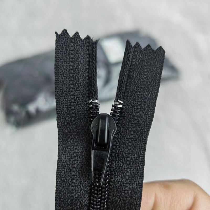 Hehe No. 4 Nylon Casual Trousers Zipper Explosion-Proof Anti-Opening Placket Closed Tail Black Lockable Fine Tooth Anti-Slip Zipper