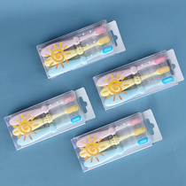 Japanese childrens toothbrush sets 2-3-4-5-6-year-old candy color katong cute ultra-fine soft hair baby boy and boy