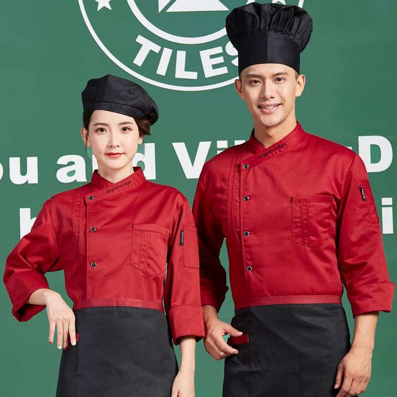 Khách sạn quần áo làm việc khách sạn Chef sau workclothes trắng sáng kit lây lan nhân viên nhà bếp căng tin dài tay áo đầu bếp của