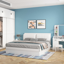 Pneumatic high - box storage bed 1 8m double bed economy 1 5 m small household modern minimal master bedroom bed