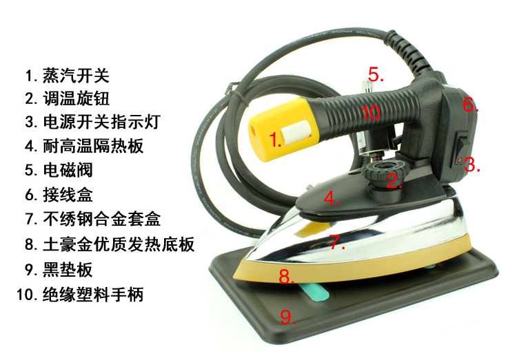 bàn là hơi sokany Baode chai hấp sắt sắt nhà rèm cửa giặt khô công nghiệp đôi hơi nước sắt - Điện sắt bàn ủi mini