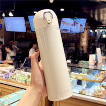 Korean version of simple 316 stainless steel thermos cup men and women portable high value water Cup students fresh creative Cup